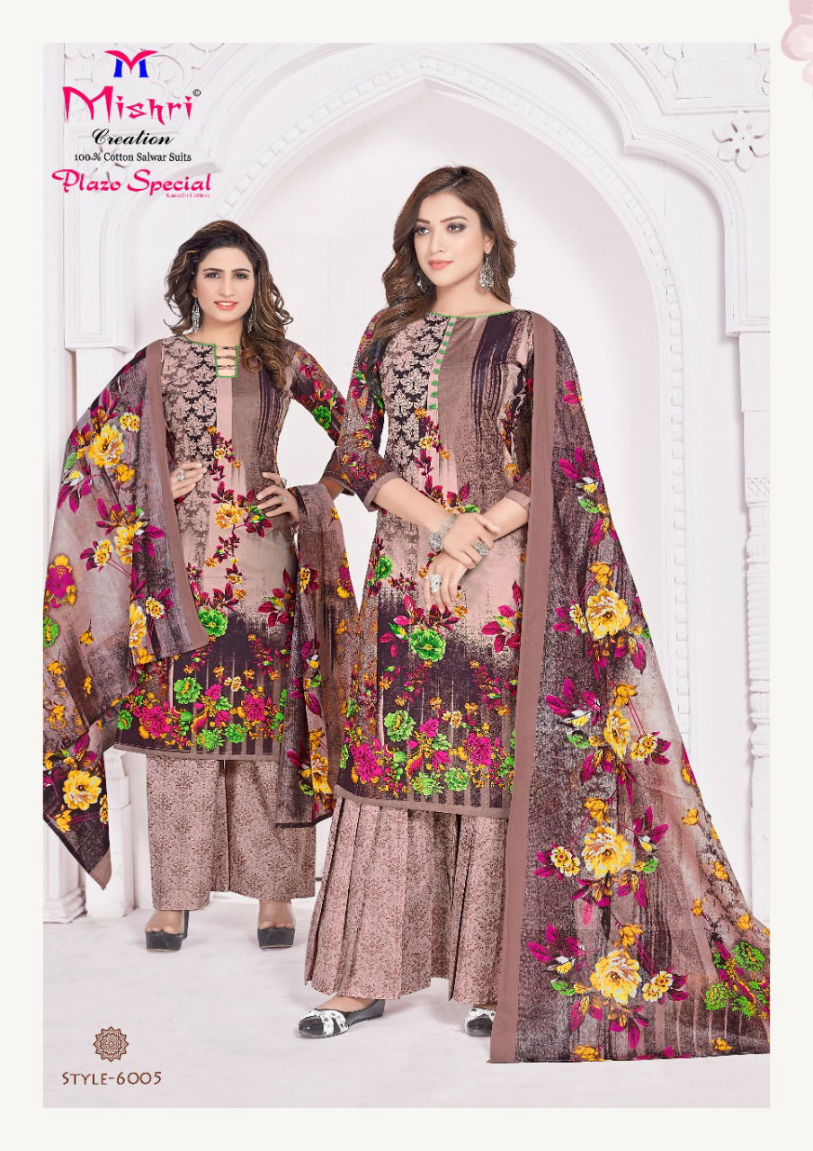 mishri plazzo vol 6 Lateast Fancy Festivel Wear  Designer Pure Cotton Printed Dress Material